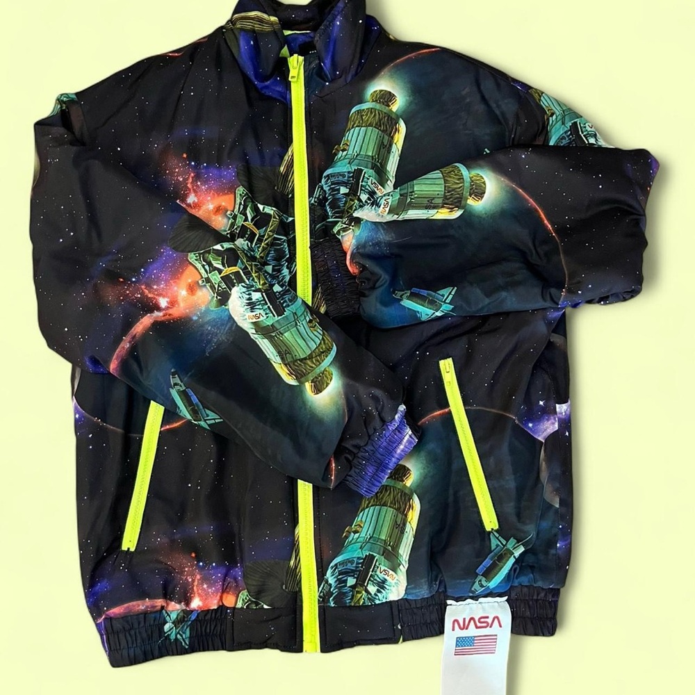 NASA x Forever 21 Space Themed Neon 90s Style Coat